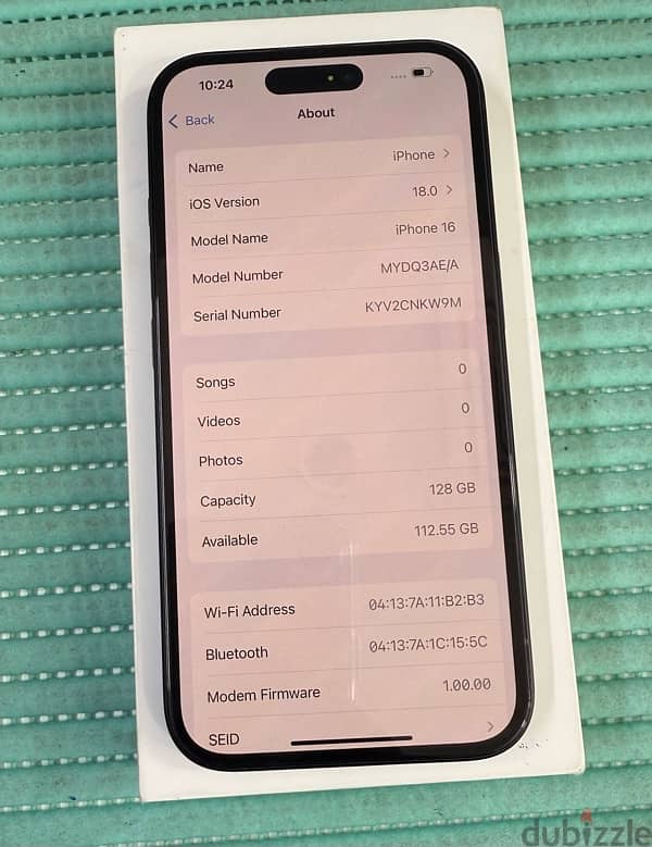 iPhone 16 5G 128 GB Black Used! 6