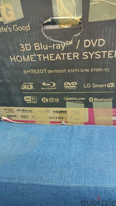 LG BH-7520T Home theater system wifi Bluetooth USB optical htmi 3 2