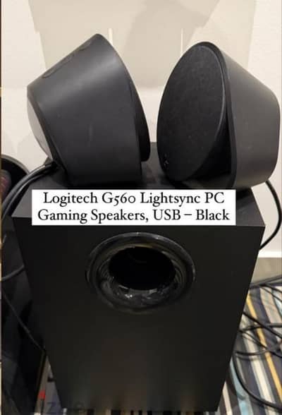 Logitech G560 Lightsync PC gaming speakers - USED ONCE