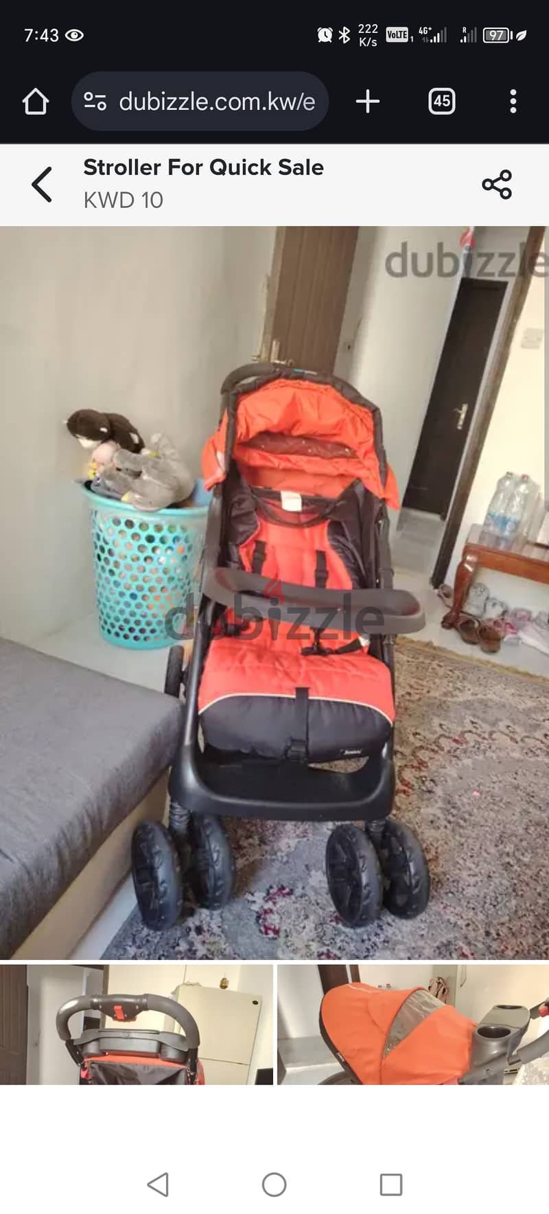 Juniors brand stroller for sale 3