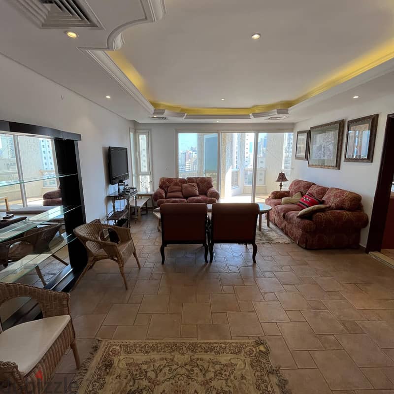 Furnished apartment with sea view for rent in Salmiya 0