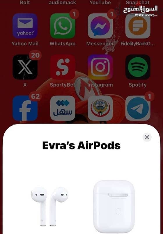 Original new Airpods 2  with serial number, 100% battery 5