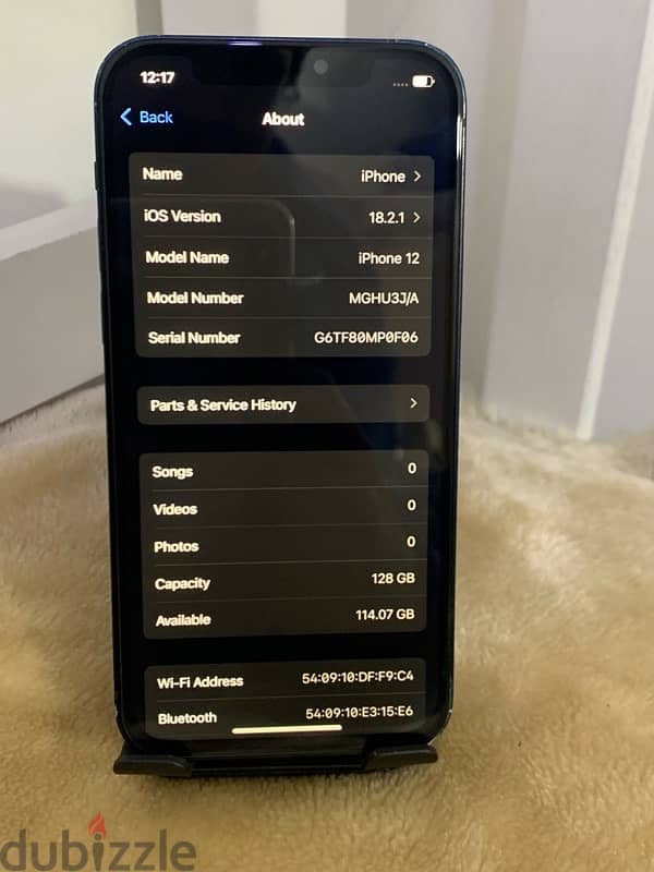 iPhone 12 …. 128gb 5G device battery 80% only display change good work 5