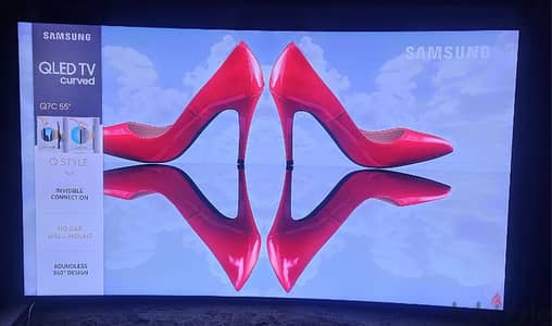 SAMSUNG QLED 55INCH 4K SMART CURVED TV WITH ONE CONNECT BOX