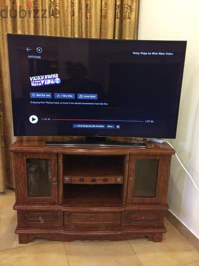 Samsung Smart Curve TV 55 Inch with Solid Wood cabinet