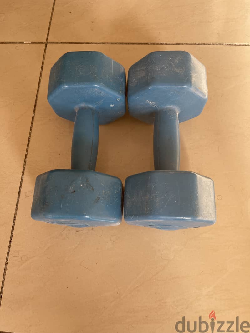 2 sets of Dumb bells 3 kg each in excellent condition 0