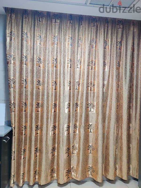 Curtains with Lining and Fittings ( Total 08 Large Size ) 1