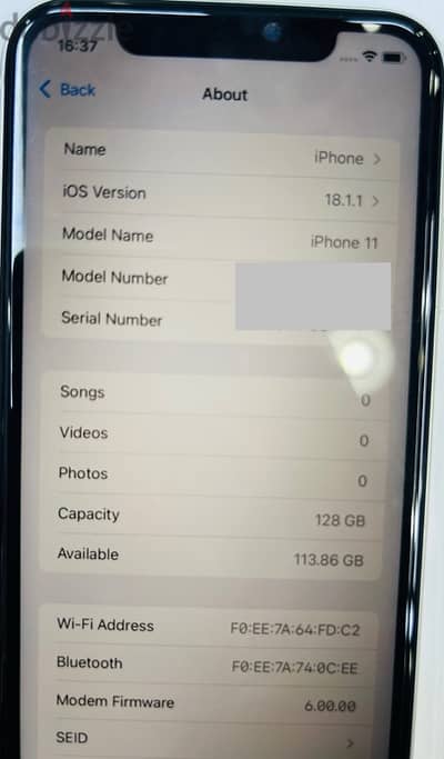 iphone 11 (128) gb