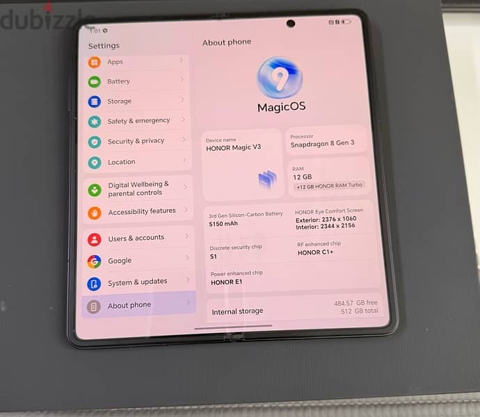 Honor Magic V3 5G  512GB + 12 GB RAM (Global) Black 1 Month Used Only! 7
