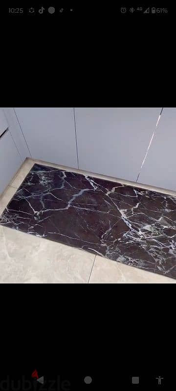 Black Marble Kitchen Mat 3