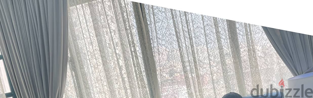 3 layers curtains with blinds and double rod available for immediate 4