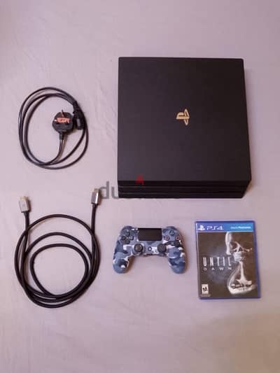 PS4 pro in good condition, 1 tb, 1 game disc, Price 70 kd negotiable.