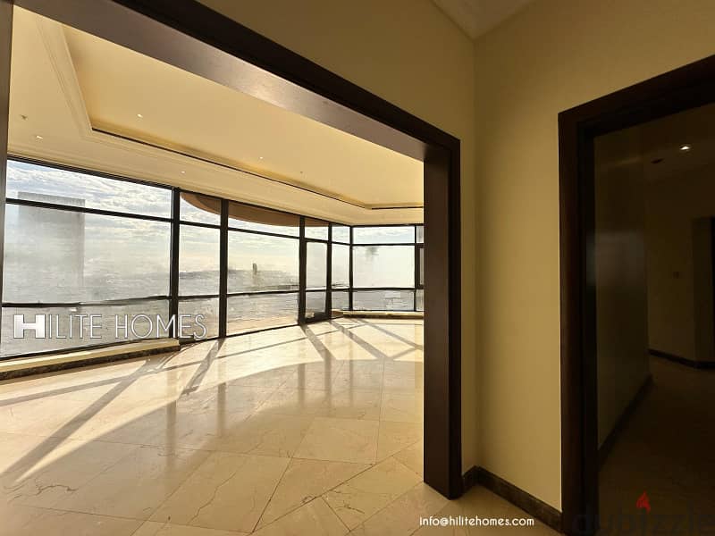 Sea view three bedroom apartment for rent in Salmiya 5