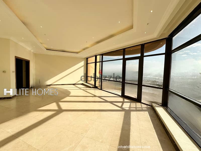 Sea view three bedroom apartment for rent in Salmiya 7