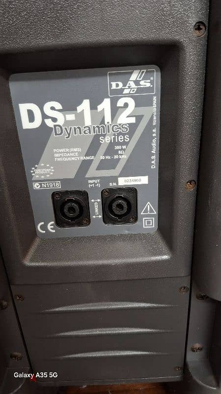 D. A. S. 12 inch passive speaker . made in spain. 1