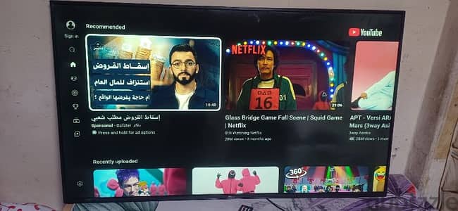 wansa android smart TV 65 inch