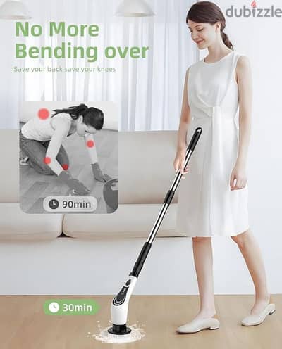 Electric Spin Scrubber, Cordless Cleaning