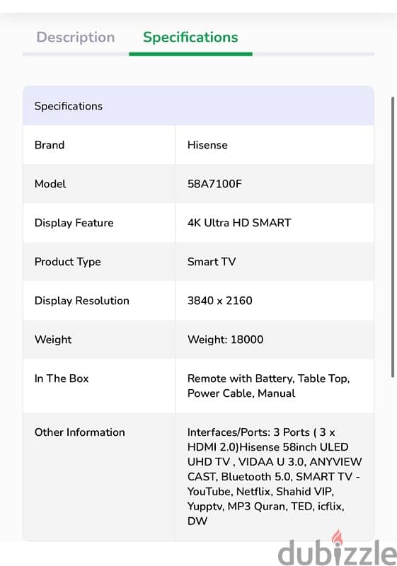 Hisense 58inch TV 1