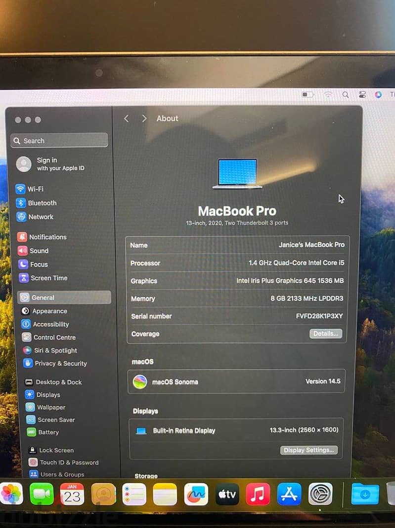 MacBook Pro 2020 (13-inch, Intel i5, 8GB RAM, 256GB SSD) - Excellent 2