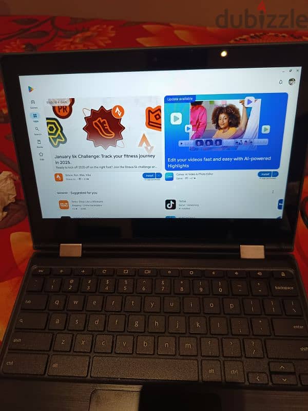 Lenovo 300e Chromebook 32 GB storage 360 foldable touch screen 5