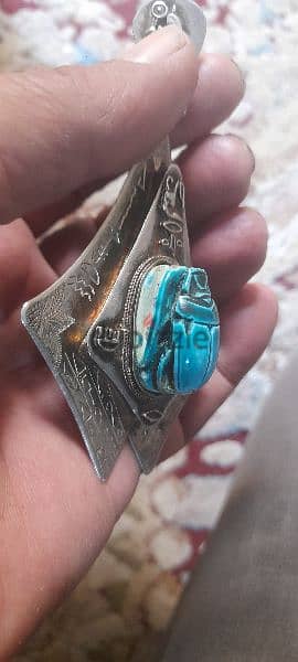 Vintage  Egyptian Revival Scarab Beetle Pendant 1