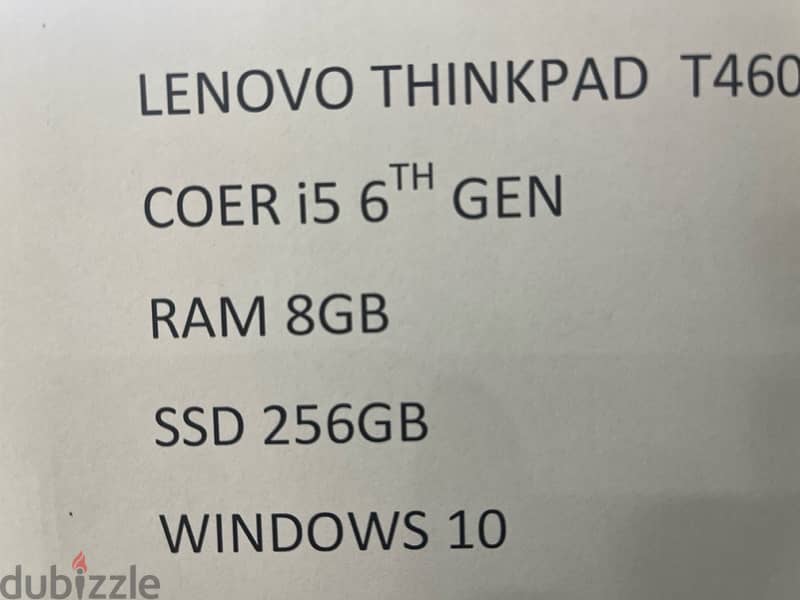 LAPTOP LENOVO THINPAD T460 1