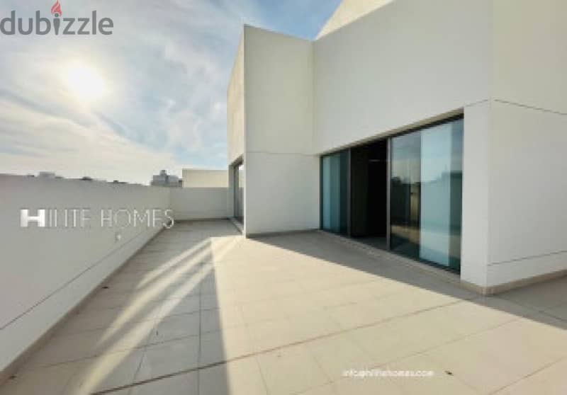 Three bedroom Semi furnished Roof top floor for rent in Al Massayel 0