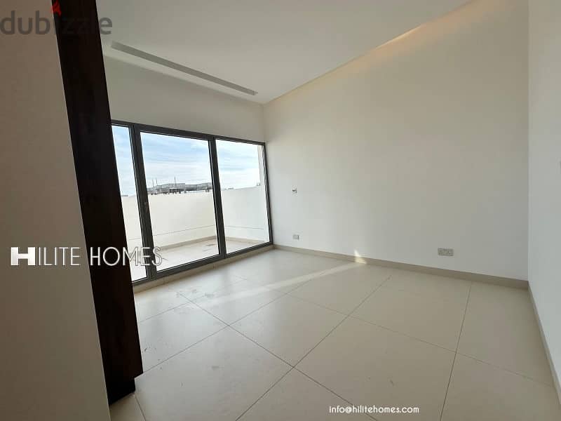 Three bedroom Semi furnished Roof top floor for rent in Al Massayel 4