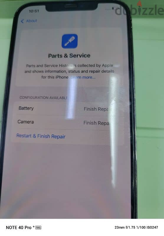 I phone 12pro max 256 GB battery change camera change 5