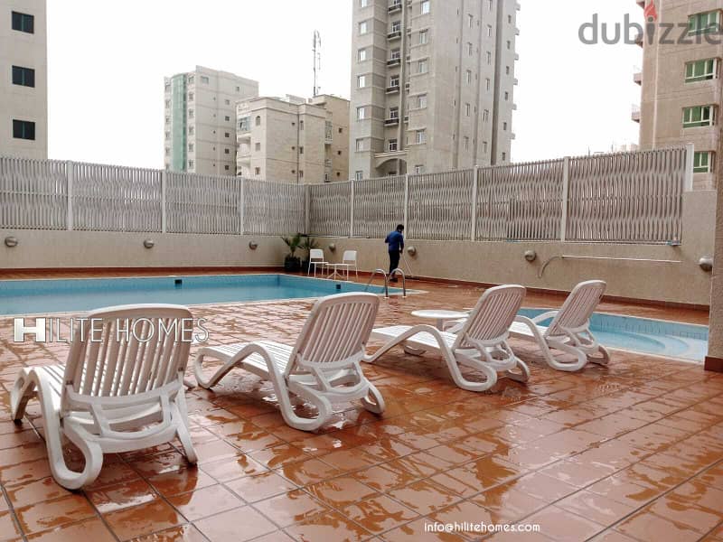 Three bedroom seaview apartment with balcony for rent in Mangaf 1