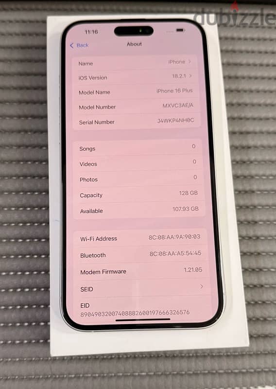 iPhone 16 Plus 5G 128 GB White 1 Month Used Only! 7