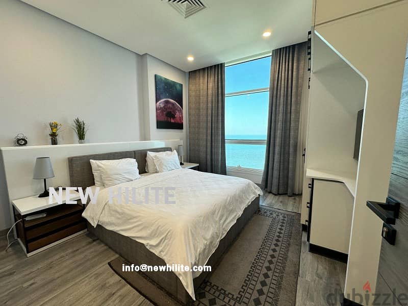 SEA VIEW FURNISHED TWO BEDROOM APARTMENT FOR RENT IN MAHBOULA 7