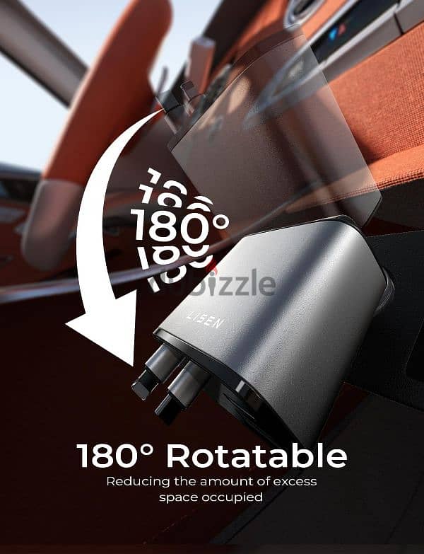 LISEN Retractable Car Charger 4 in 1 [69W USB C Car 6