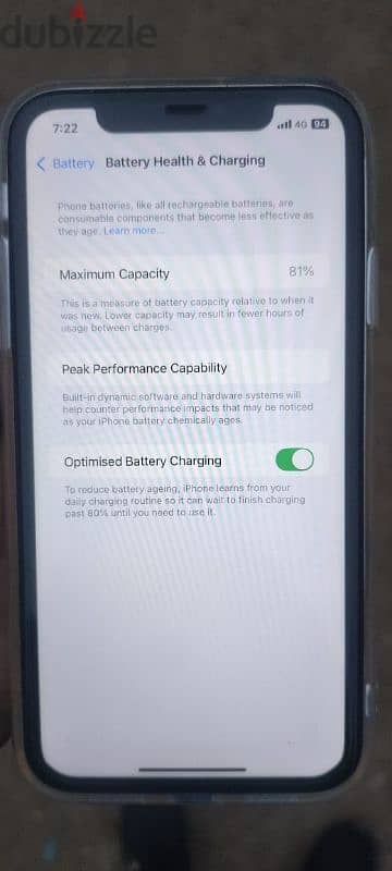 i phone 11 battery capacity 81 good condition white colour 8