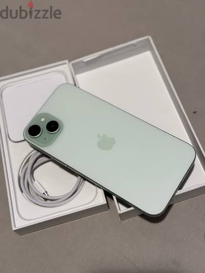 IPhone 15 plus 256GB light green warranty still 10 months 100. / bat