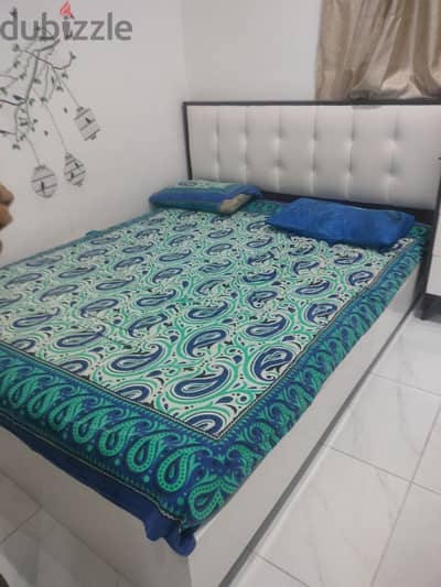 bed set and side table