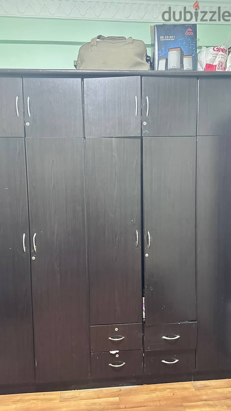 Large 6-Door Wooden Wardrobe 1