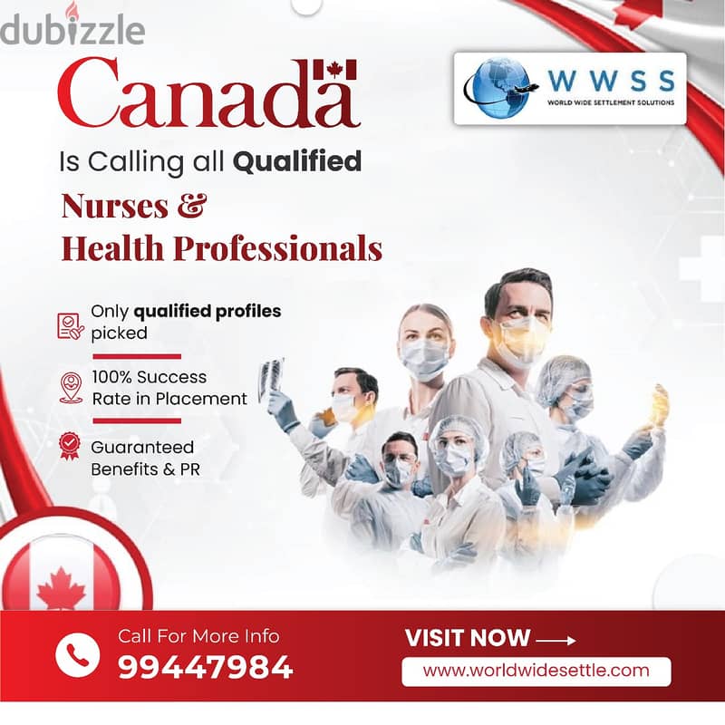 Canada needs Healthcare Professional. Call on 99447984 0