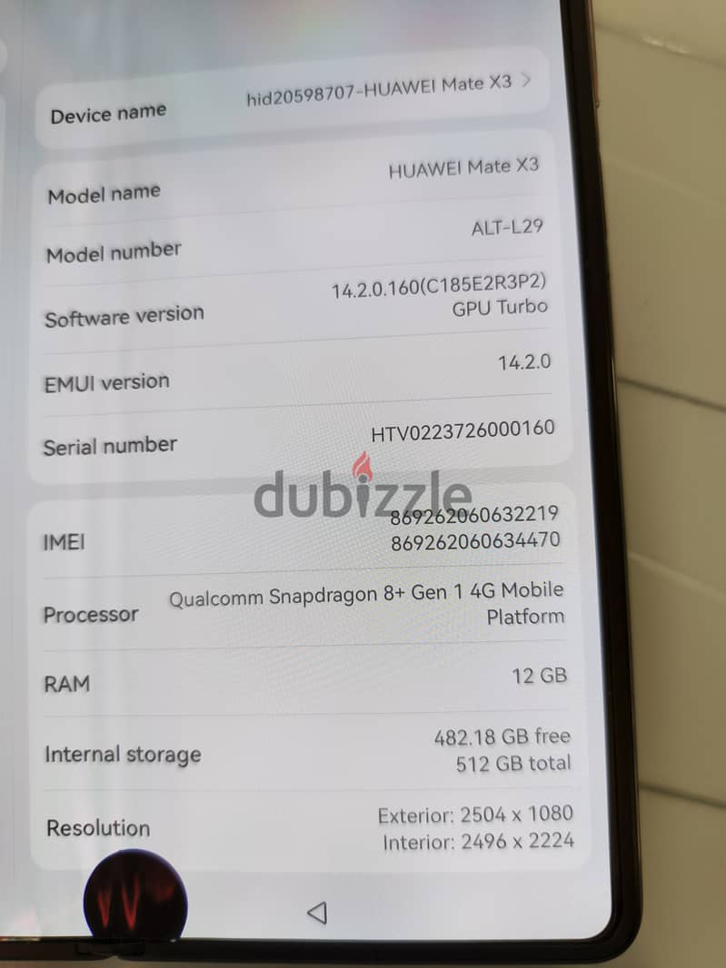 Huawei Mate X3 512GB/12GB 6.4 9