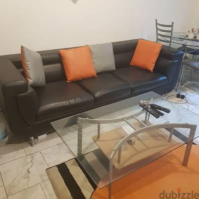 sofa set (3+1) with center table