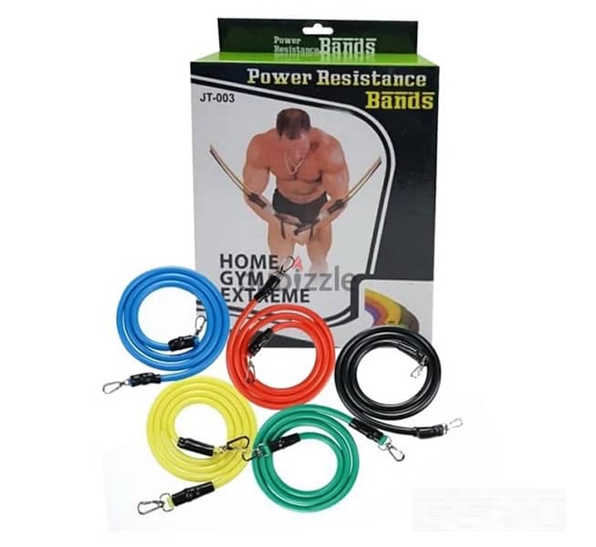 resistance bands new with all accessories 8 kd only 3