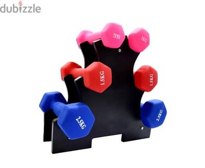 6 pair dumbbell new with box as in the photo 10 kg total