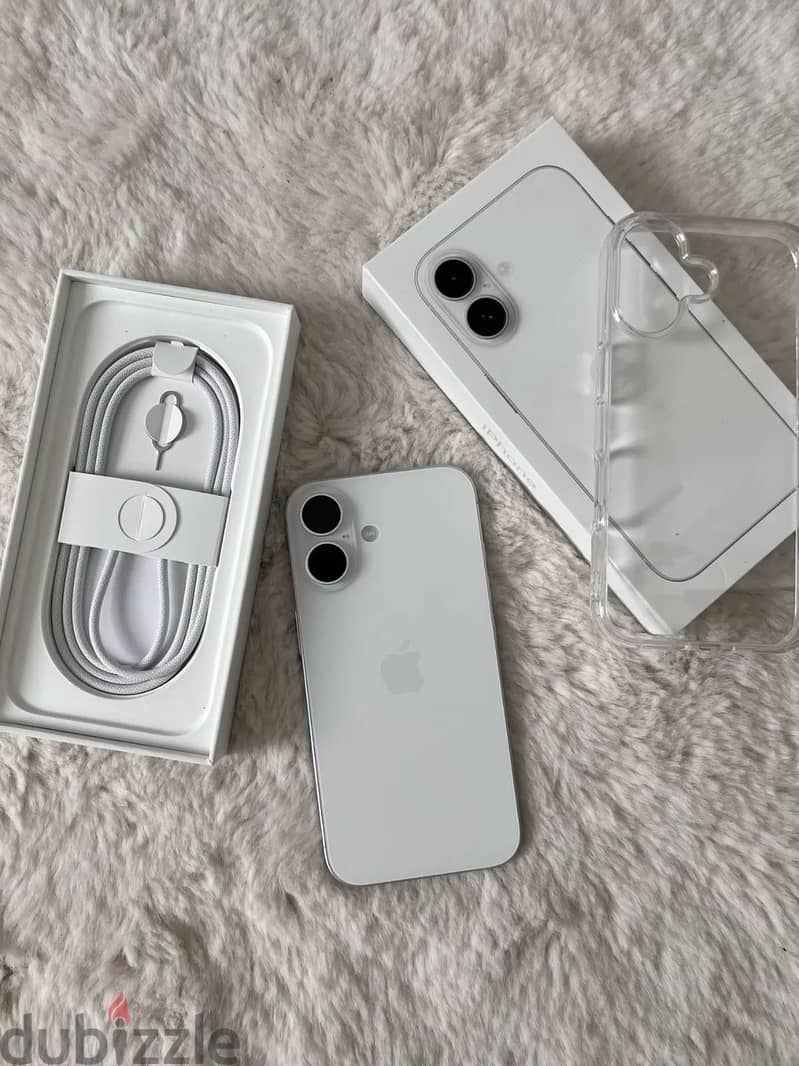 Brand new iPhone 16, white 3