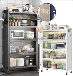 Kitchen storage cabinet with five shelves