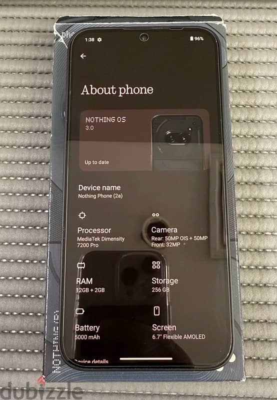 Nothing 2A 5G 256GB + 12GB RAM Black Used ! 7