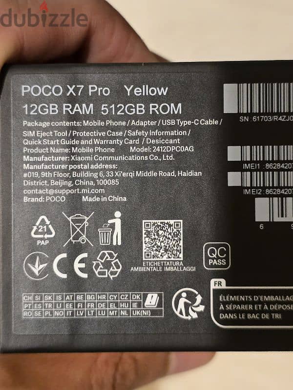 poco x7 pro just open box almost new 6