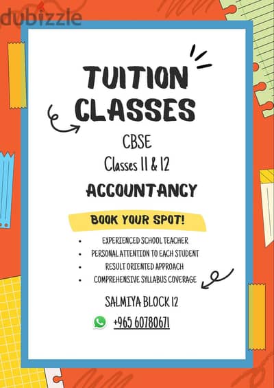 Accountancy  Tuition Class 11 & 12th