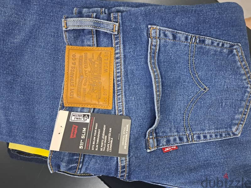 New and Unused Levis 511 size 34 L 30.30 KWD 1