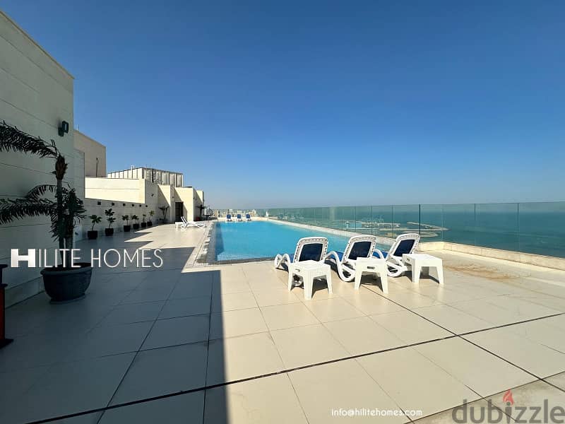 SEA VIEW FURNISHED TWO BEDROOM APARTMENT FOR RENT IN MAHBOULA 3