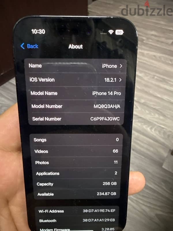 Iphone 14pro 256GB 2